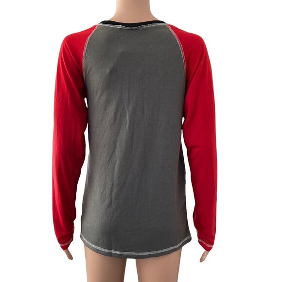 UNLV Tshirt Pajama Top Boys XL Raglan Red Gray Motorcycle Rev It Up - Picture 2 of 10